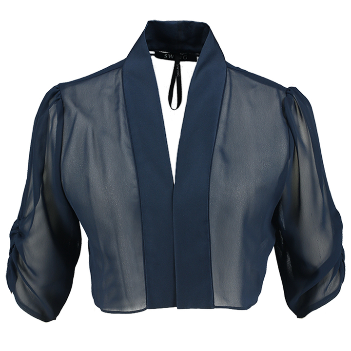 Blauwe transparante bolero  Swing