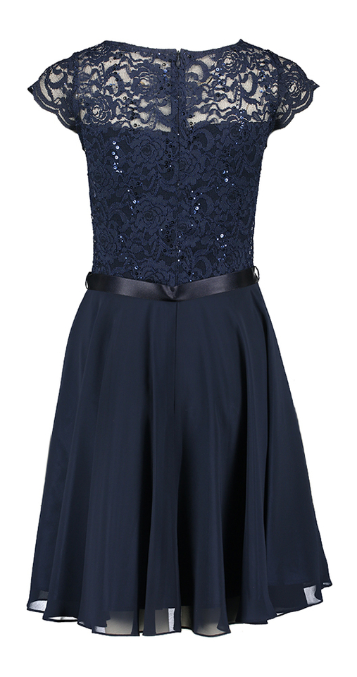 Donkerblauwe feestjurk Swing 