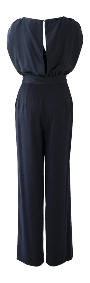 Donkerblauwe geklede jumpsuit Swing