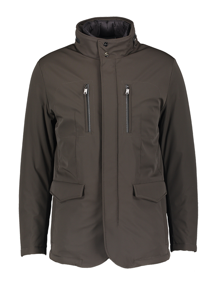 Olijf kleurige halflange water en winddichte jas  Preston Milestone