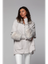 Grijze wollen en cashmere poncho met lederen detail Pavia Max&Moi
