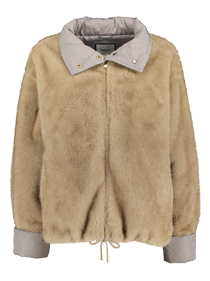 Beige jas in faux fur Vanessa Max&Moi