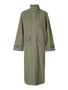 Kaki groene lange trenchcoat Selected 