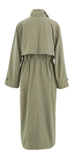 Kaki groene lange trenchcoat Selected 