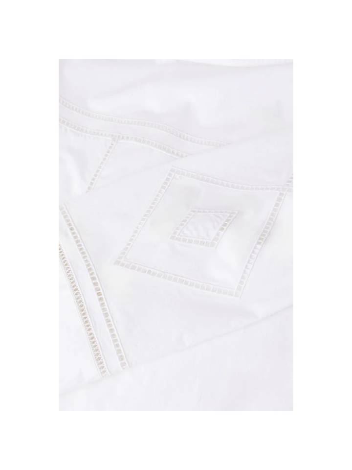 Witte katoenen bloes met kraag Guillemette