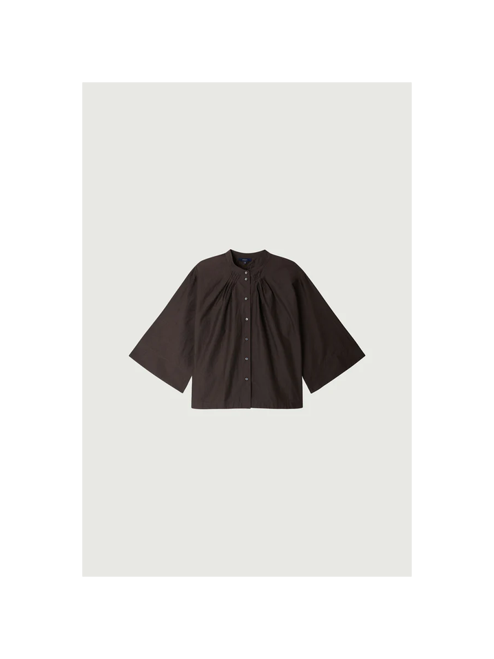 Bruine oversized bloes met wijde mouwen Bucarest Soeur
