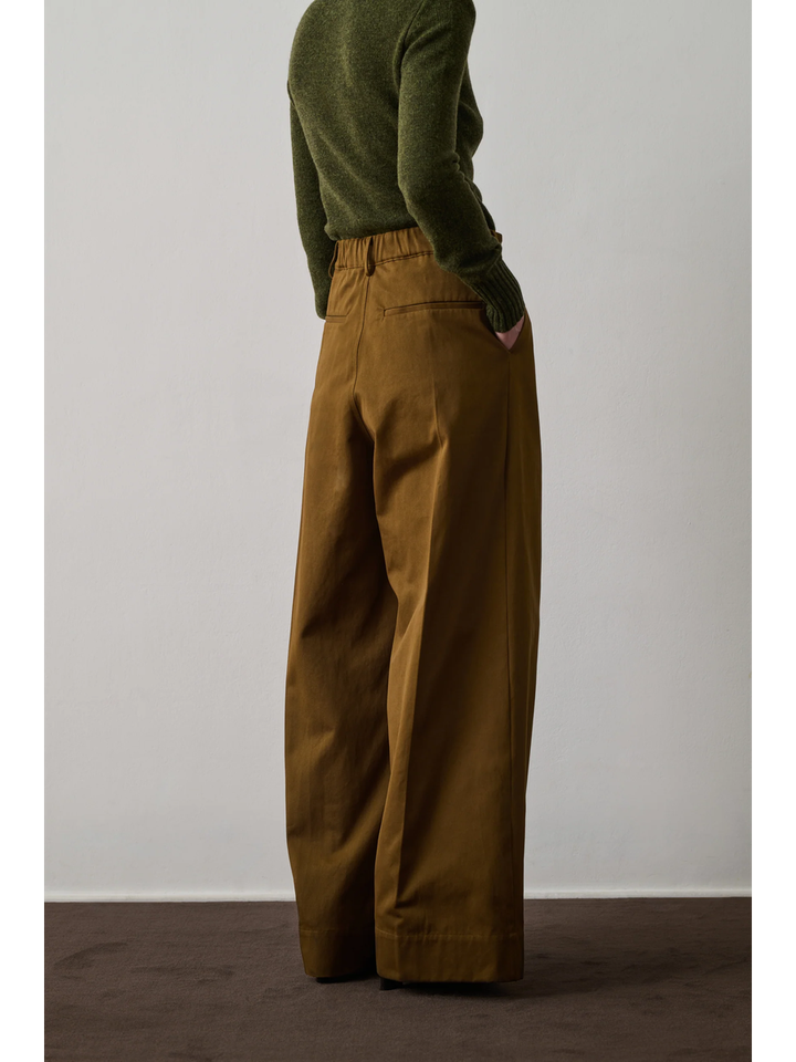 Kaki bronze wijde broek Frejus Soeur
