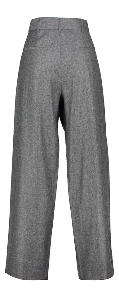 Grijze wijde geklede broek met banplooi Cole Soeur