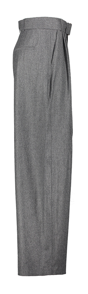 Grijze wijde geklede broek met banplooi Cole Soeur