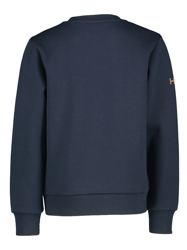 Donkerblauwe sweater met ronde hals Hackett