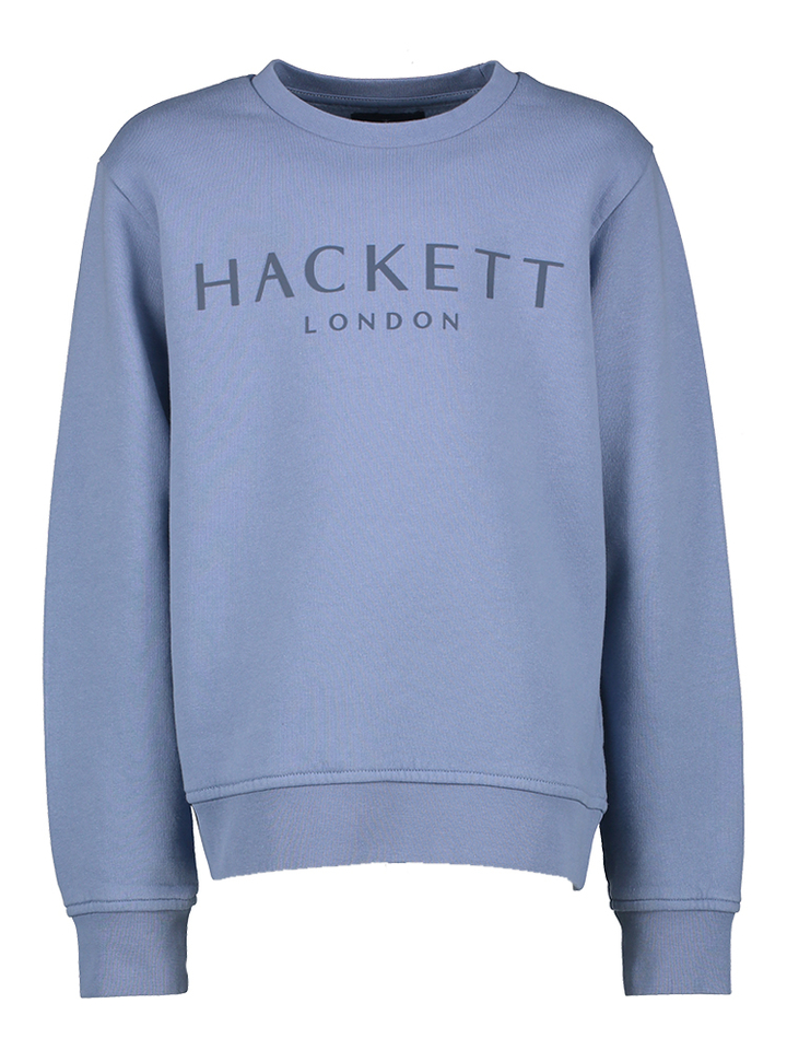 Lichtblauwe sweater met logo Hackett 