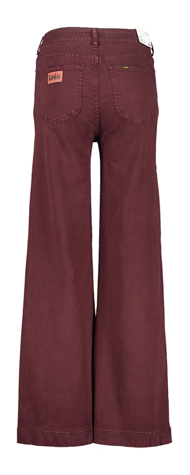 Bordeaux kleurige flare jeans Lois 