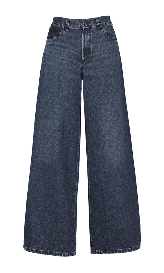 Donkerblauwe loose fit jeans Marlene Lois