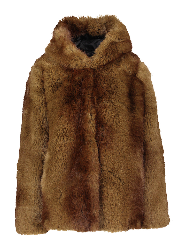 Mink korte mantel met kap Katin Apparis 