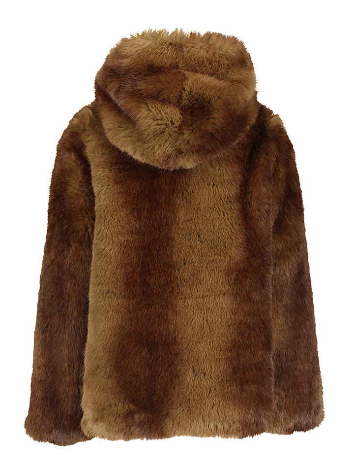 Mink korte mantel met kap Katin Apparis 