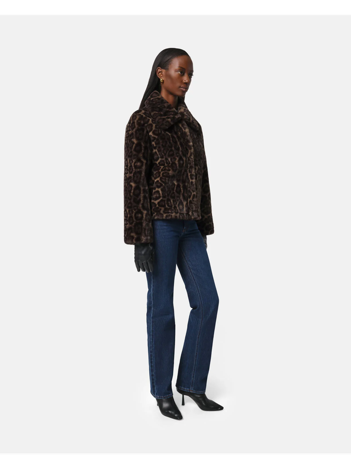 Dark leopard korte mantel Elis Apparis