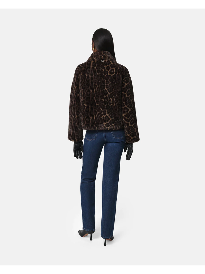 Dark leopard korte mantel Elis Apparis