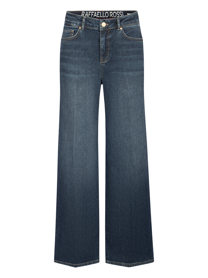 Blauwe flare jeans met hoge taille Raffaello Rossi