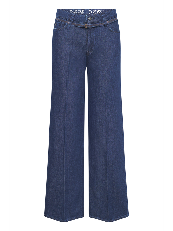 Donkerblauwe straight jeans Sventy Raffaello Rossi