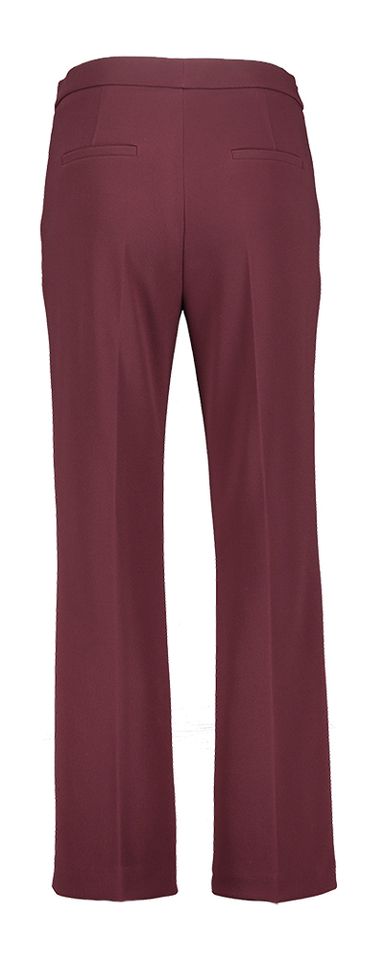 Bordeux wijde broek met elastiek