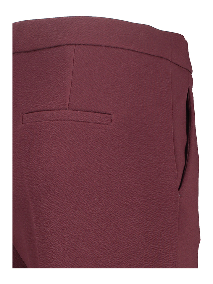 Bordeux wijde broek met elastiek
