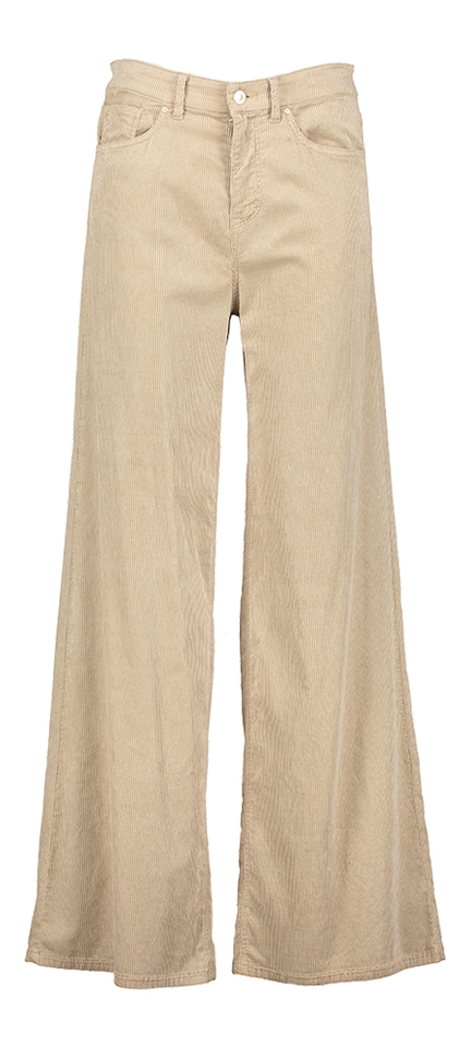 Beige ribfluwelen broek Sventy Raffaello Rossi