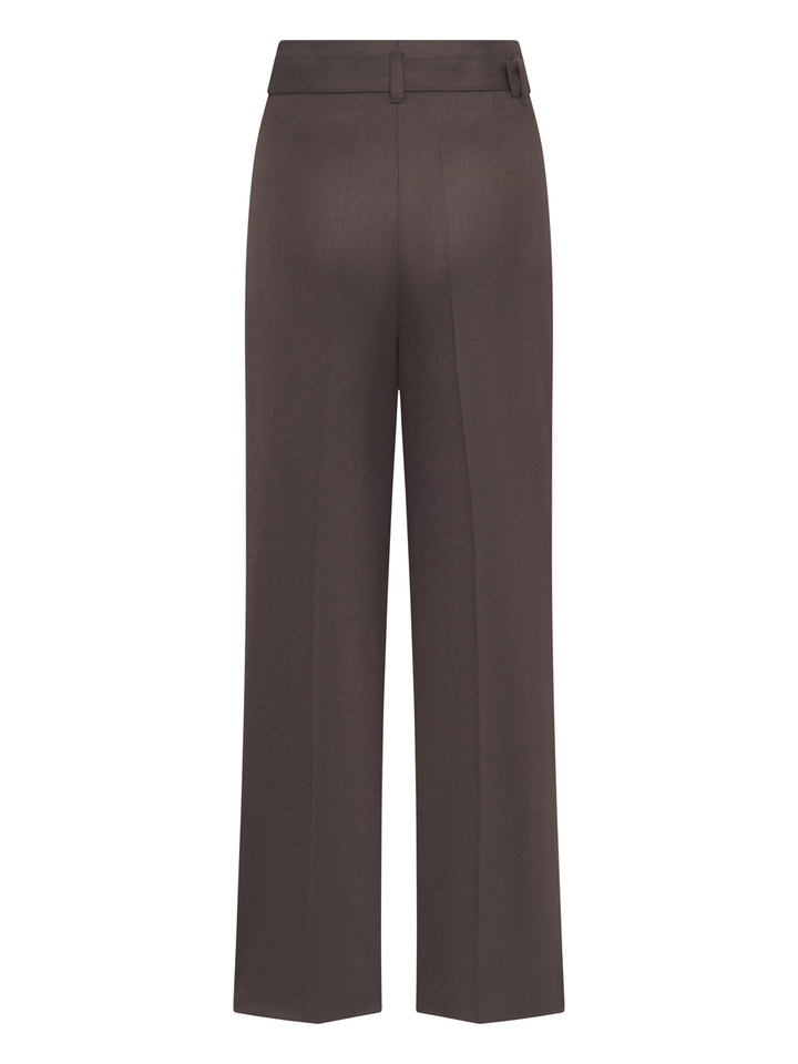 Bruine geklede broek met plooi Raffaello Rossi