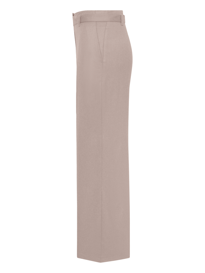 Beige broek met plooi Raffaello Rossi