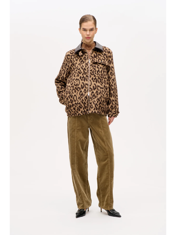 Wollen bomberjacket in dierenprint Beline Baum und Pferdgarten