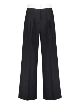Donkerblauwe broek met strepen en witte lendenband Neyat Baum Und Pferdgarten