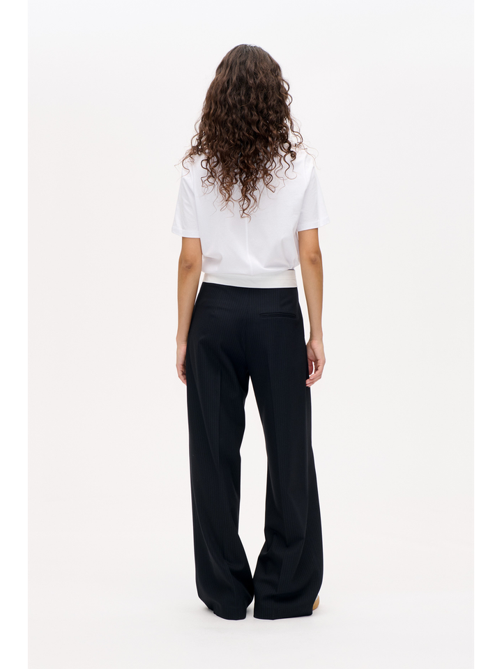 Donkerblauwe broek met strepen en witte lendenband Neyat Baum Und Pferdgarten
