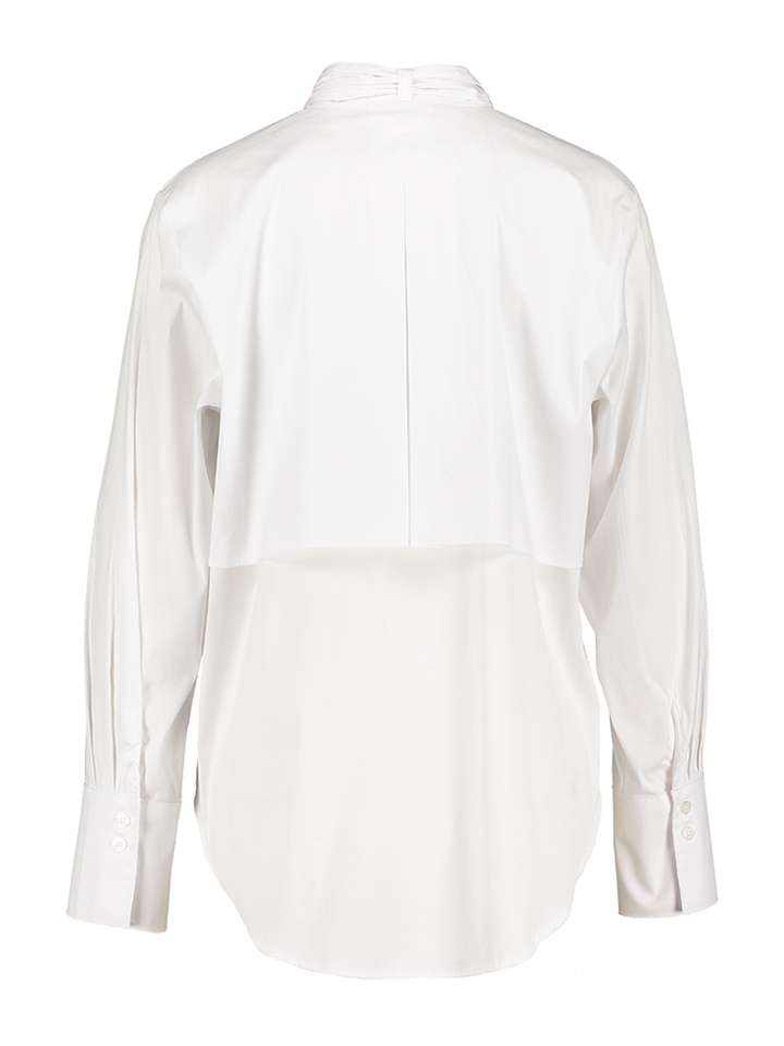 Witte blouse met knopen en strik aan de kraag Big Bow Due Amanti