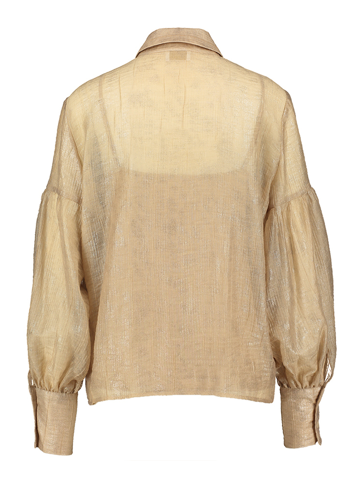 Beige bloes met pailetten detail Ellessy Due Amanti 