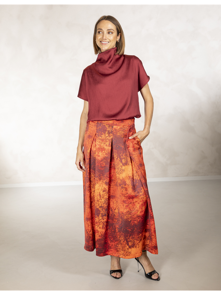 Bordeaux bloes met korte mouwen Calimero Due Amanti 