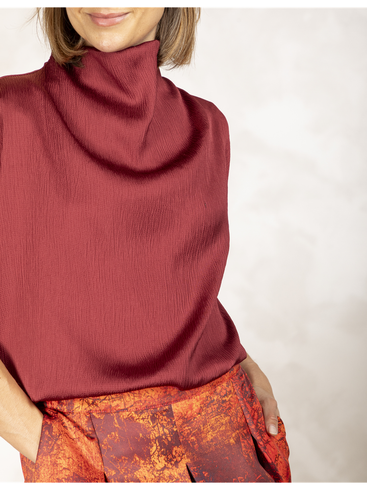 Bordeaux bloes met korte mouwen Calimero Due Amanti 