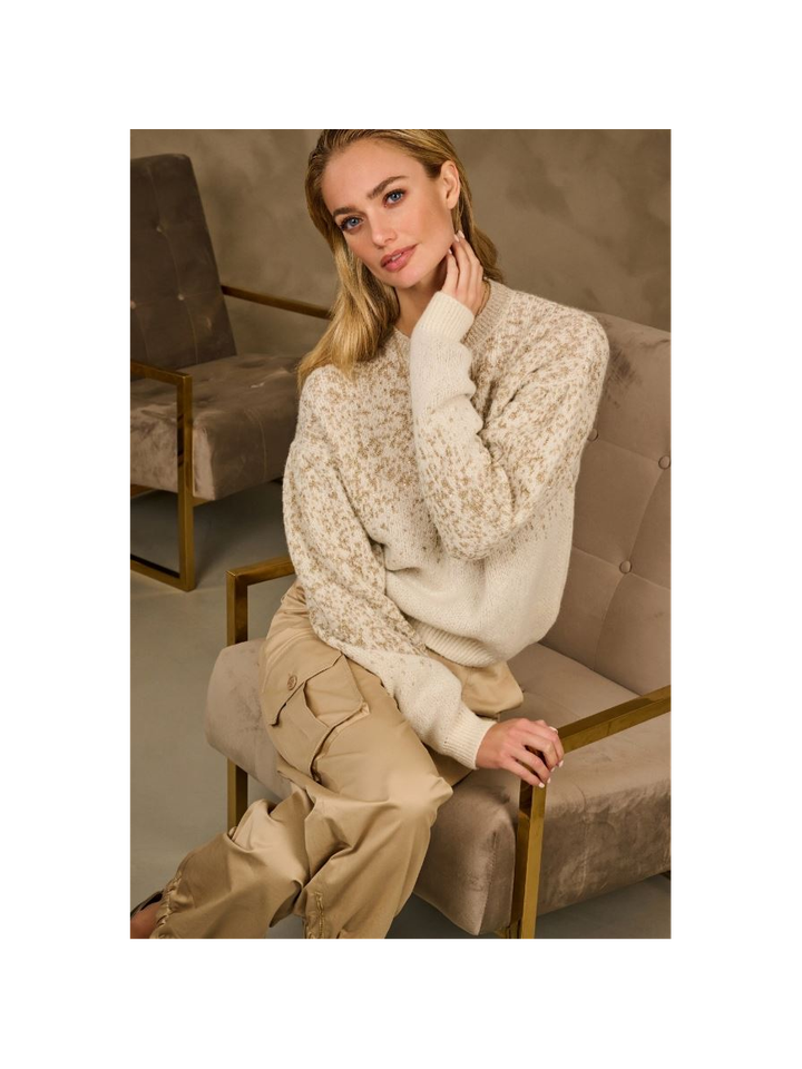 Beige trui met glitters Danny Due Amanti 