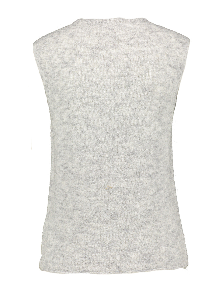 Grey melange mouwloze trui Rodi Due Amanti 