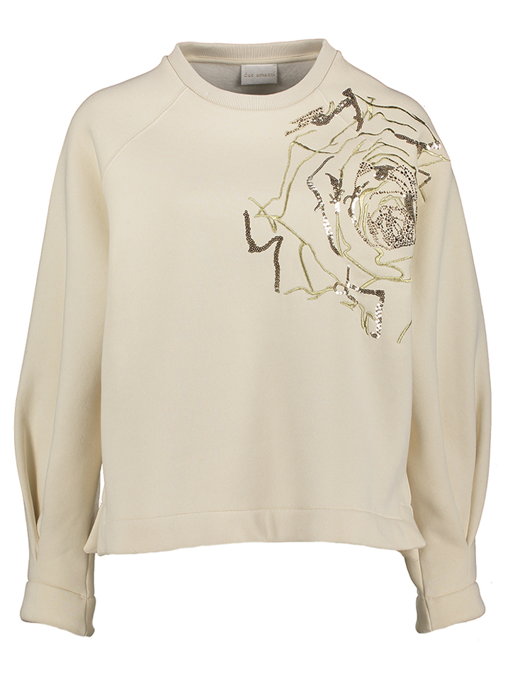 Ecru sweater met strass detail Victoria Due Amanti