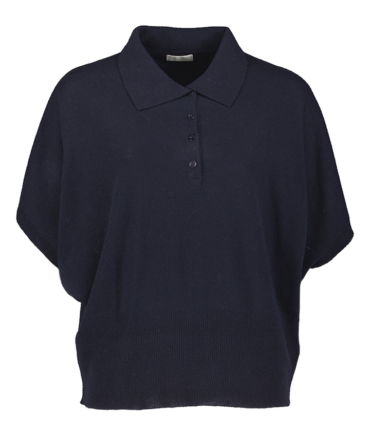 Donkerblauwe polo met korte mouwen Max Due Amanti 