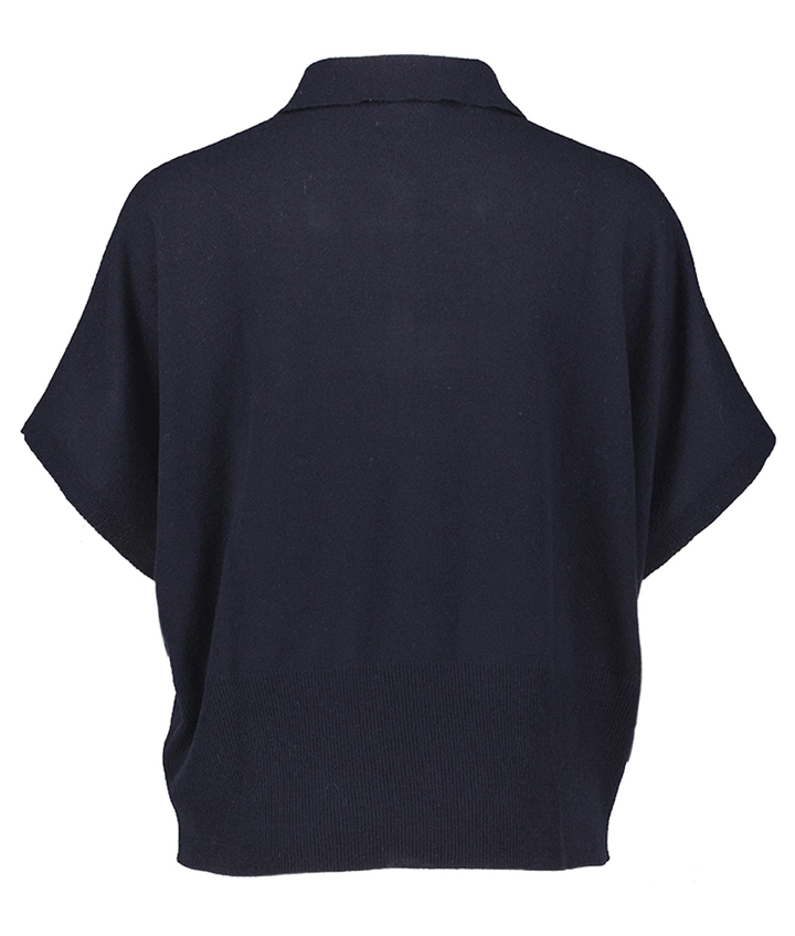 Donkerblauwe polo met korte mouwen Max Due Amanti 