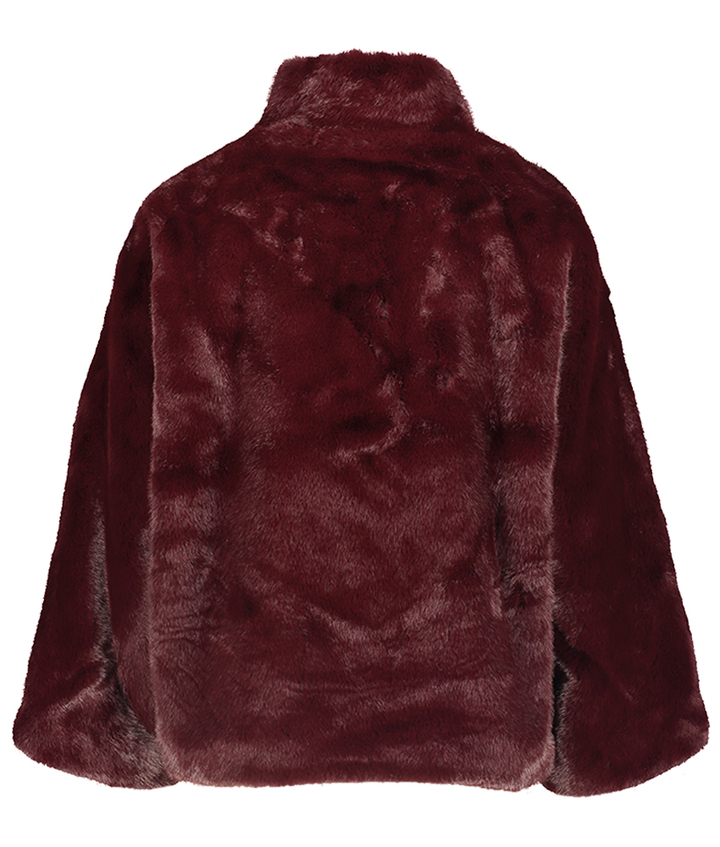 Bordeaux jas in faux fur Furkim Due Amanti 