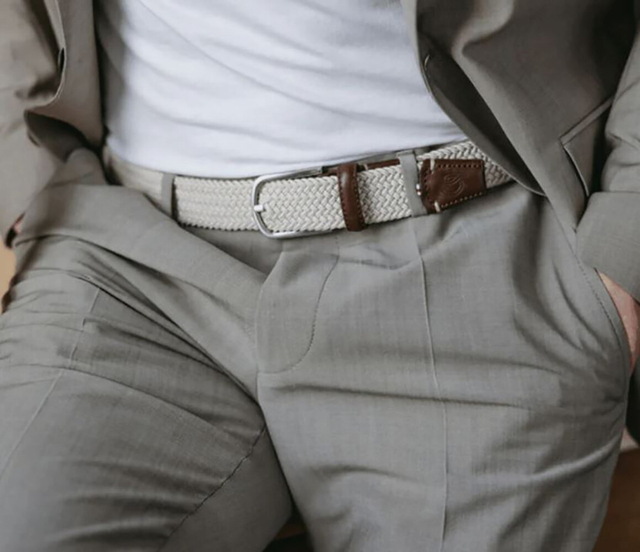 Beige geweven riem Le Touquet La Boucle