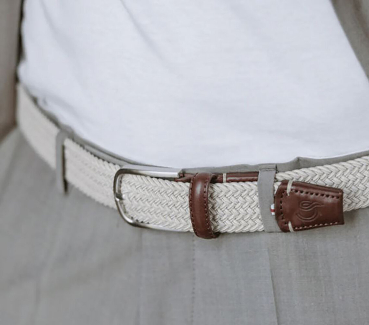 Beige geweven riem Le Touquet La Boucle