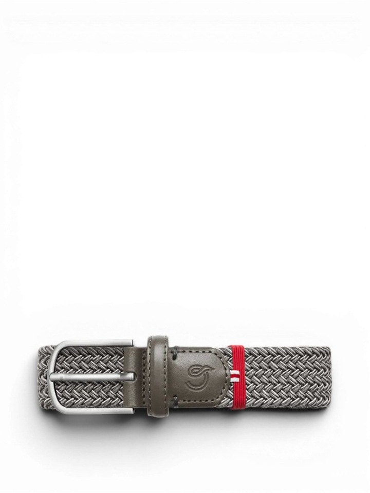 Donkergrijze geweven riem The Hamptons La Boucle