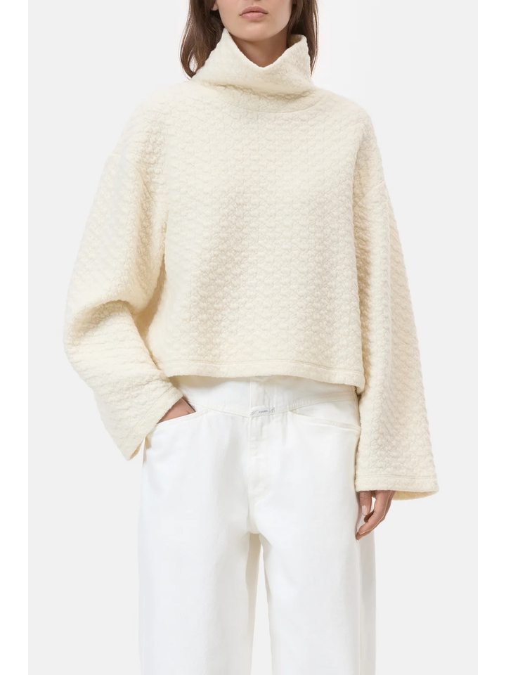 Beige trui met opstaande kraag Closed