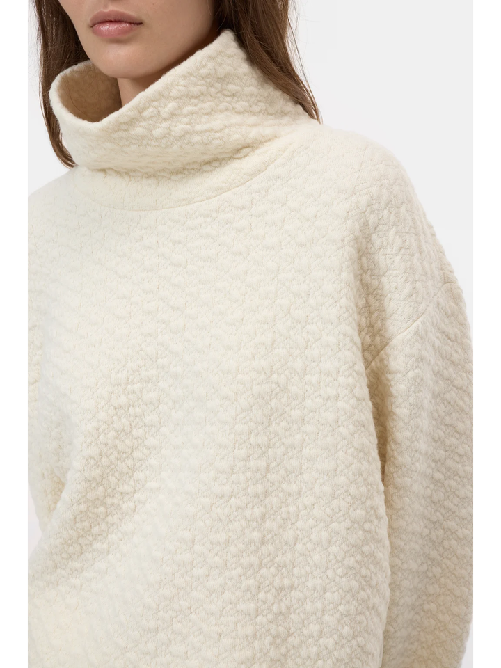 Beige trui met opstaande kraag Closed