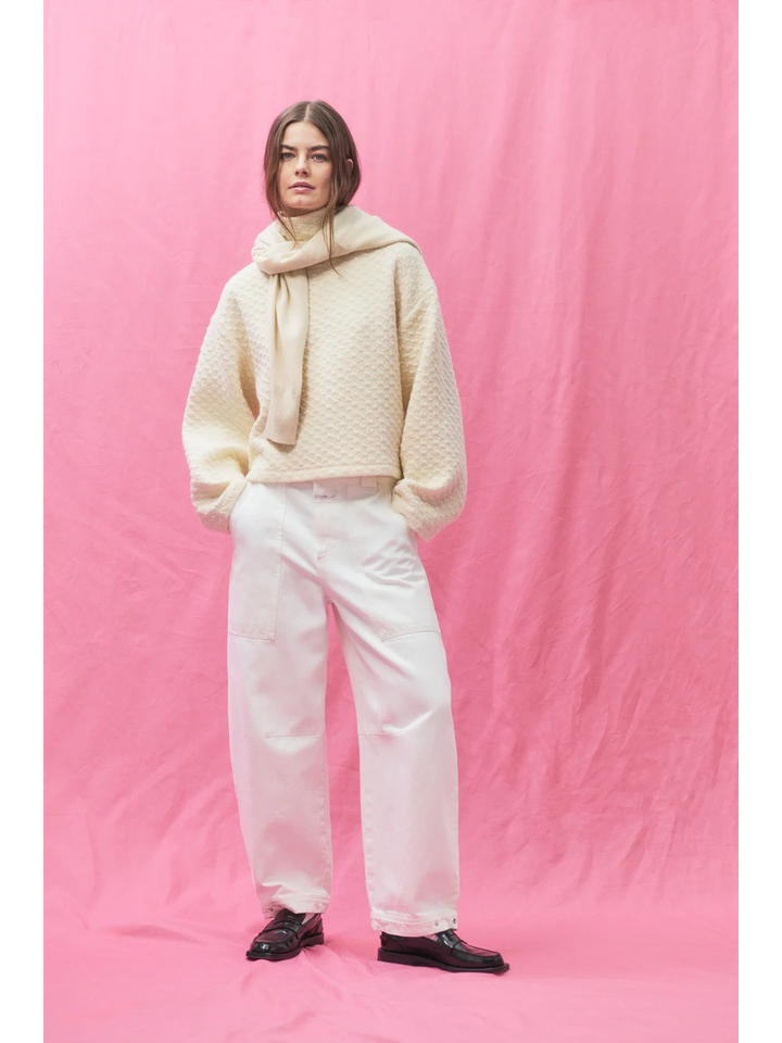 Beige trui met opstaande kraag Closed