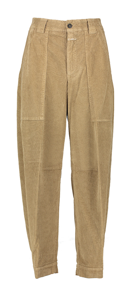 Bruine ribfluwelen broek Closed 