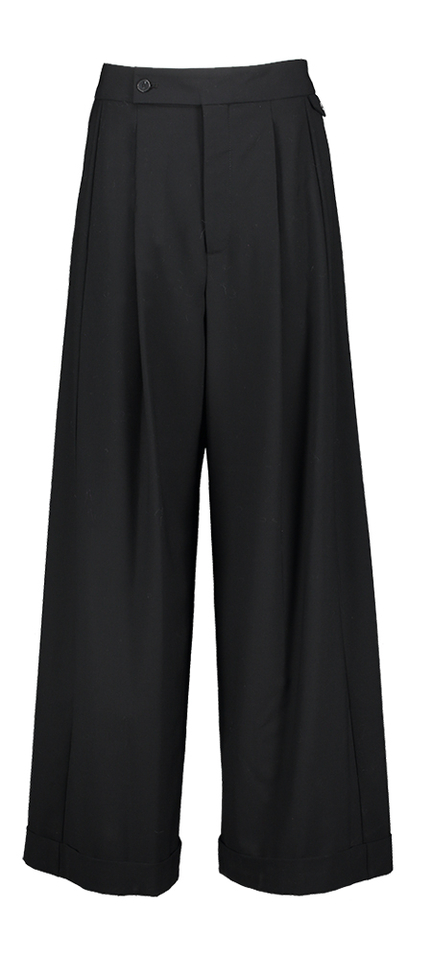 Zwarte wijde broek met overslag Closed