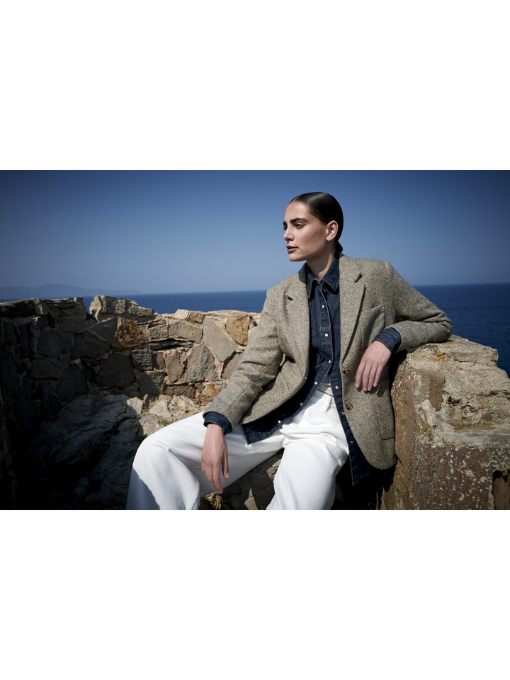 Donkerblauw jeanshemd met drukknopen JC Sophie